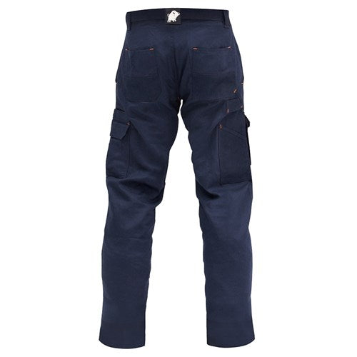 Bison Cargo Trouser Ripstop Cotton-Navy Back