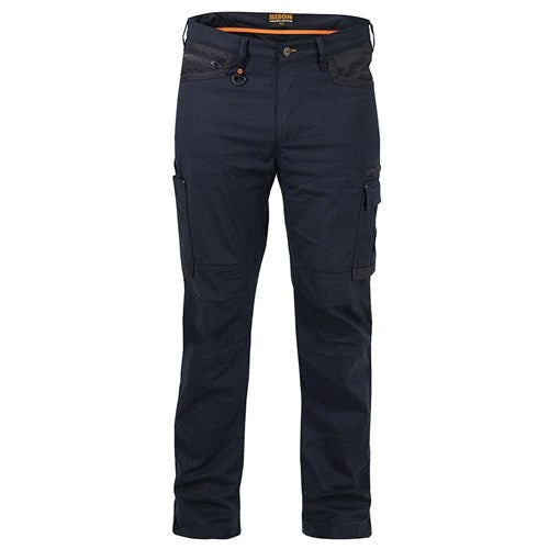 BISON POLYCOTTON LIGHTWEIGHT STRETCH TROUSER-NAVY-FRONT