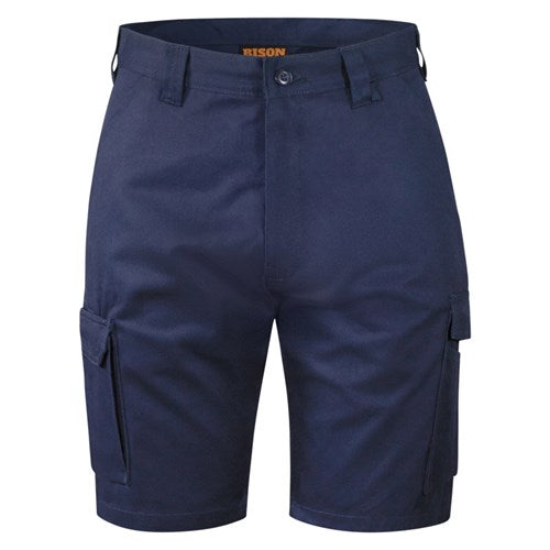 Bison 310GSM Cotton Shorts - Navy Front