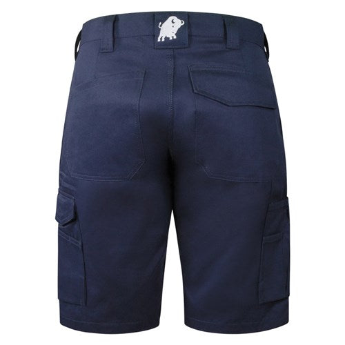 Bison 310GSM Cotton Shorts - Navy Rear