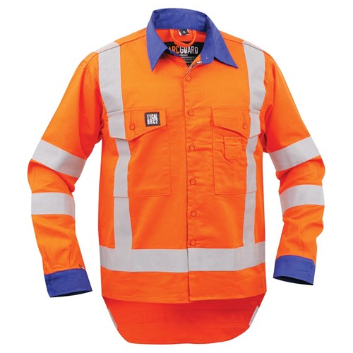 Bison Arcguard 11CAL TTMC-W Shirt Orange/Royal Blue - Front