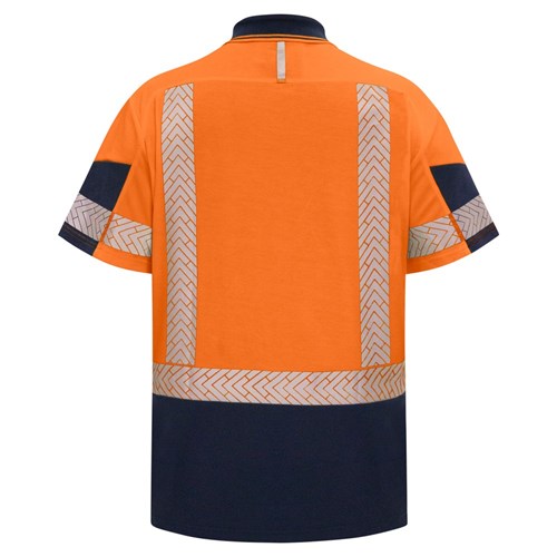 POLO DAY/NIGHT QUICK-DRY COTTON BACKED ORANGE/NAVY