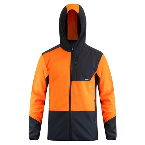 BISON CONTRAST HOODED SWEATSHIRT - ORANGE/BLACK FRONT