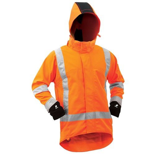 BISON JACKET TTMC-W17 SOFTSHELL ORANGE -FRONT