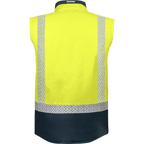 Bison Stamina Reversable Eco Puffer Hi-Vis Vest