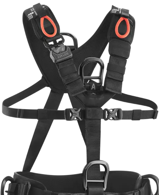 Edelrid Vertic Black Triple Lock Abseil Harness