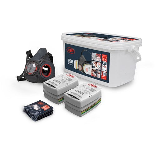 JSP Force Typhoon 8 Half Mask Respirator Multi-Gas Kit with ABEK1P2 filters