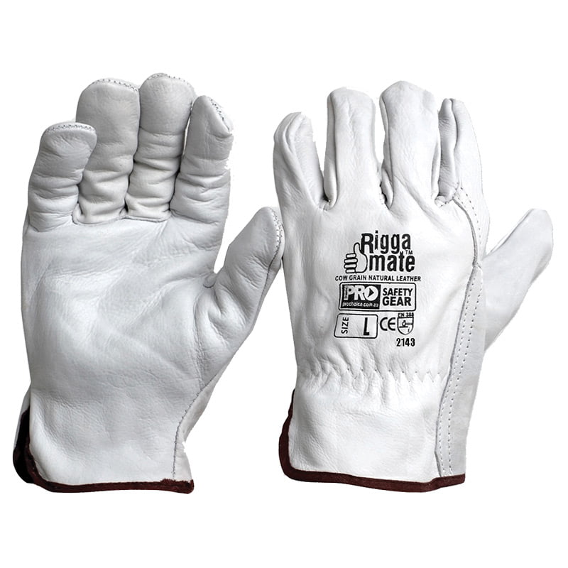 Riggamate Natural Cowgrain Leather Gloves