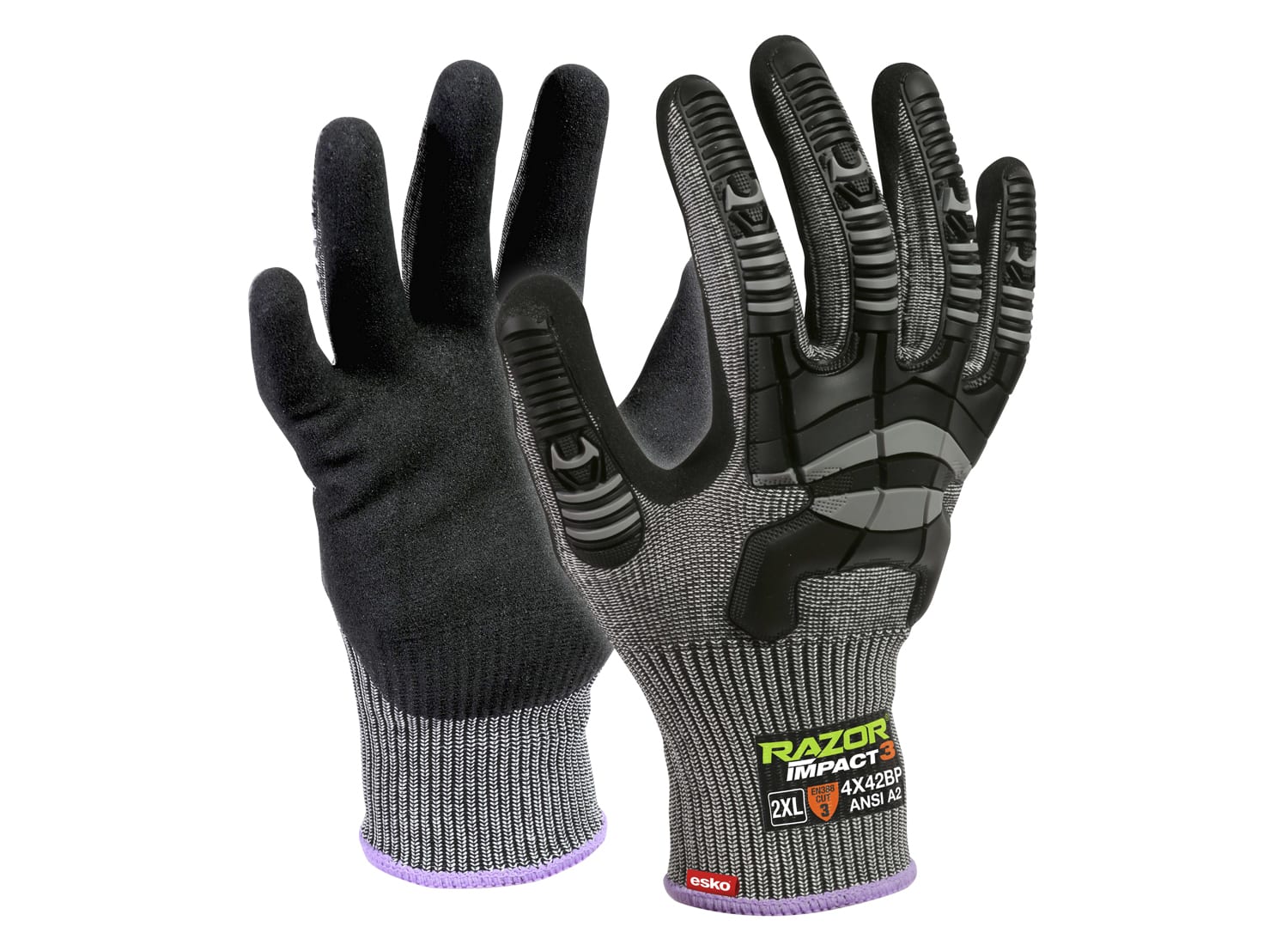Esko Razor Impact Cut 3 Gloves - Grey