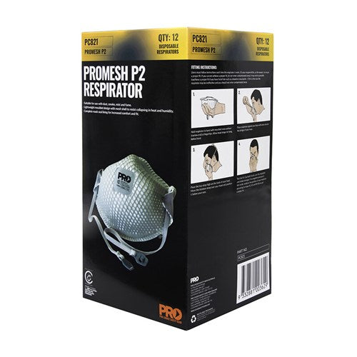 Safety Gear Dust Mask Promesh P2 - 12 Pack