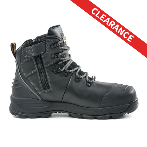 Bison XTZ Zip Side Lace Up Safety Boot