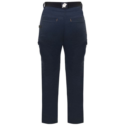 BISON WOMEN'S LIGHTWEIGHT STRETCH POLYCOTTON NAVY TROUSER - REAR