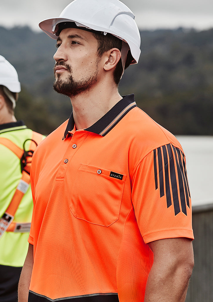 Syzmik Mens Hi-Vis Flux Short Sleeve Polo