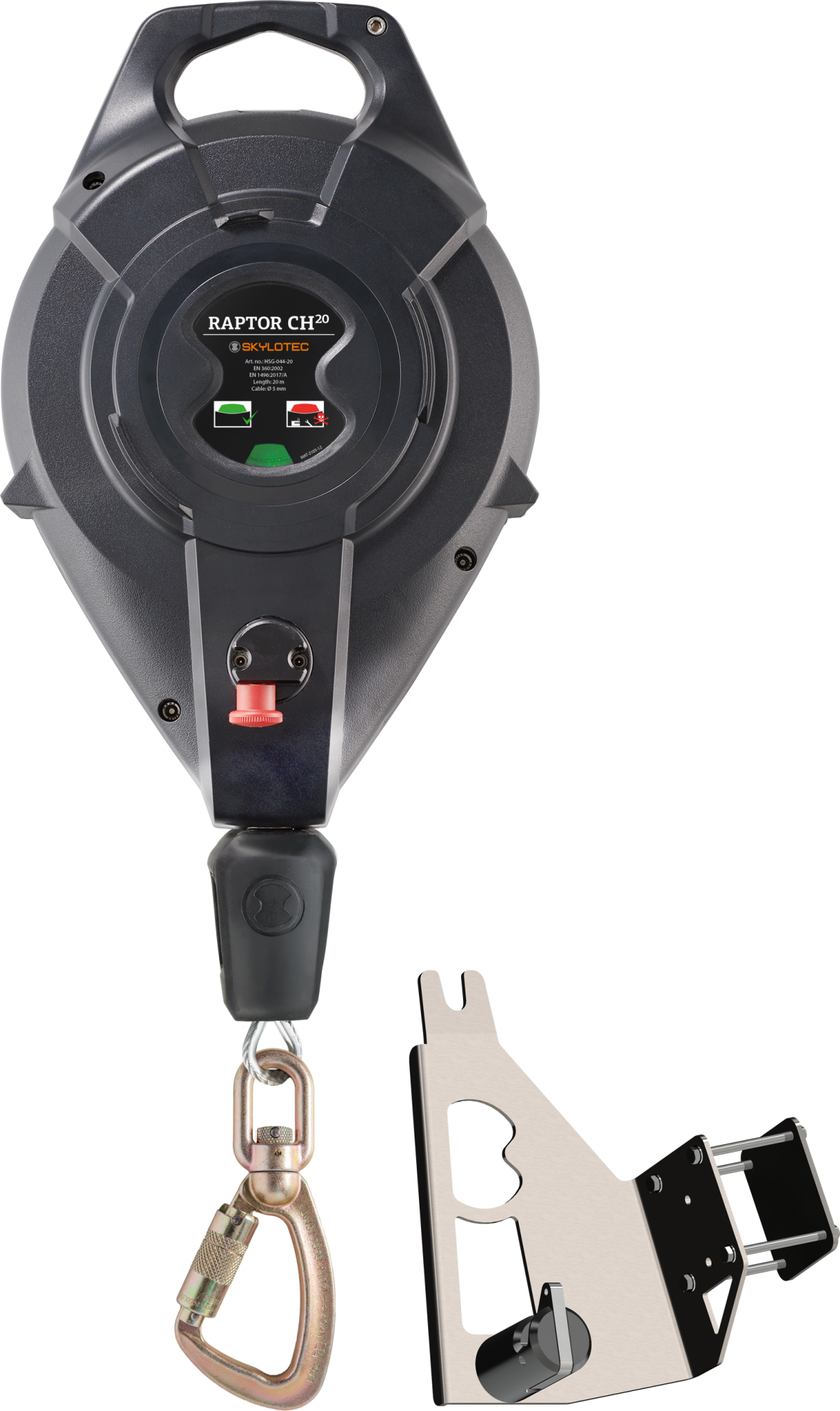 RAPTOR C20 HUB 20.0mt Gal cable TYPE 3 Fall Arrest Device with Mount kits
