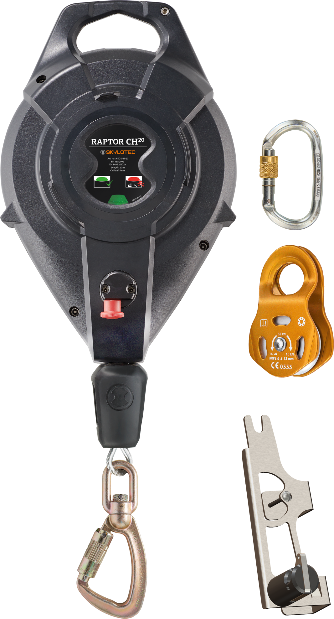 RAPTOR C20 HUB 20.0mt Gal cable TYPE 3 Fall Arrest Device with Mount kits