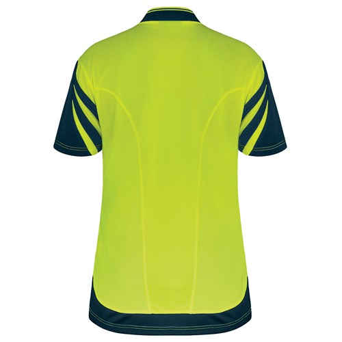 BISON POLO DAY ONLY QUICK-DRY COTTON BACKED YELLOW - REAR