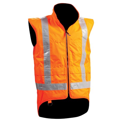 Bison Jacket Stamina TTMC-W17 5-in-1 Vest Combo Orange - HI-VIS vest