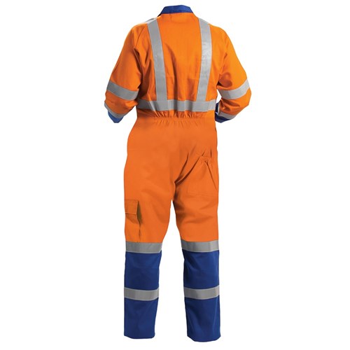 BISON ARCGUARD 11CAL TTMC-W17 ZIP ROYAL BLUE/ORANGE OVERALL - REAR