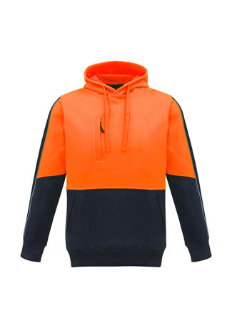 Syzmik Unisex Hi Vis Pullover Hoodie - Orange Navy