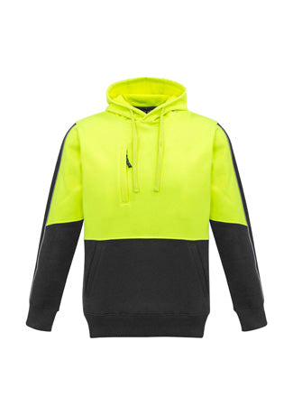 Syzmik Unisex Hi Vis Pullover Hoodie Yellow Charcoal