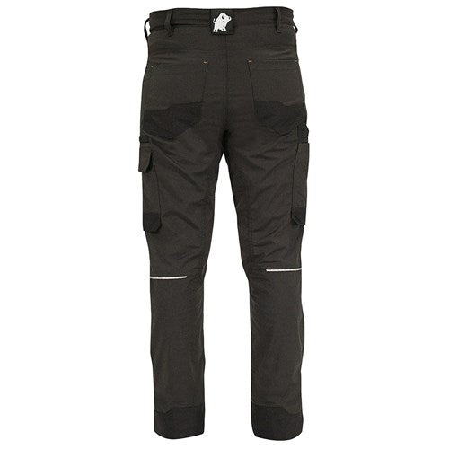 BISON POLYCOTTON LIGHTWEIGHT STRETCH TROUSER-CHARCOAL-REAR