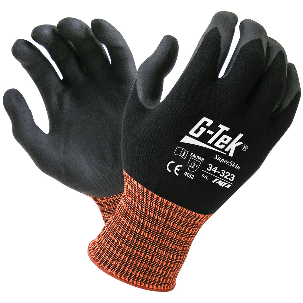 G-Tek Blue Poly GP Double Dip Latex Glove