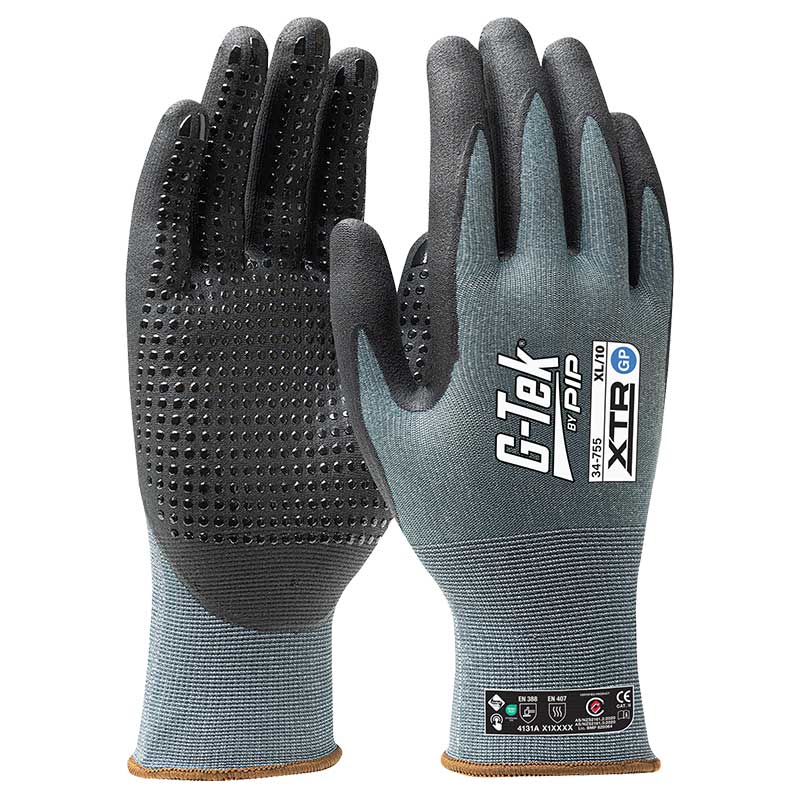 G-Tek XTR 15G GP Nitrile Dotted Glove