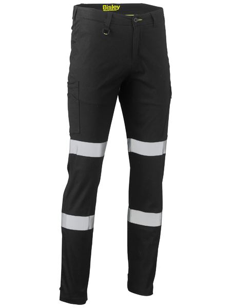 Bisley Taped Stretch Cotton Drill Pants - Black