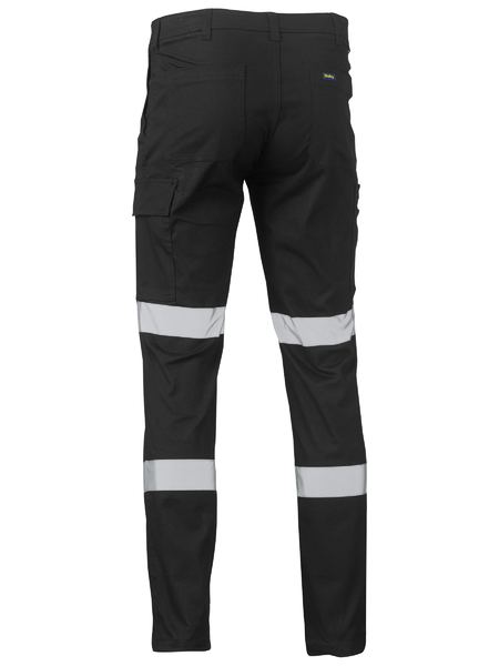 Bisley Taped Stretch Cotton Drill Pants - Black