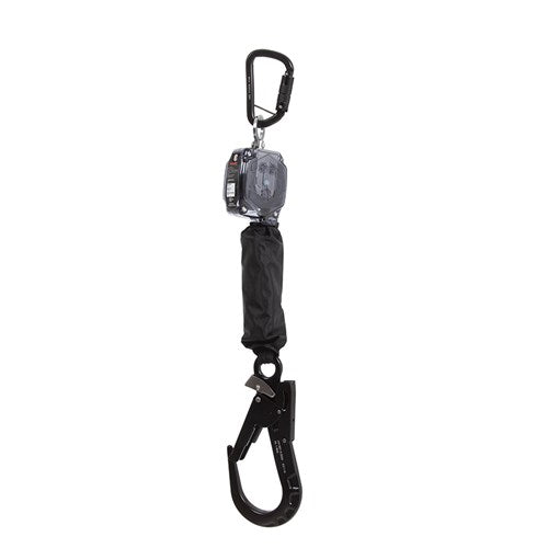 Linq Tetha Bloq 2M Self Retracting Lifeline - Carabiner & Aluminum Scaff Hook 