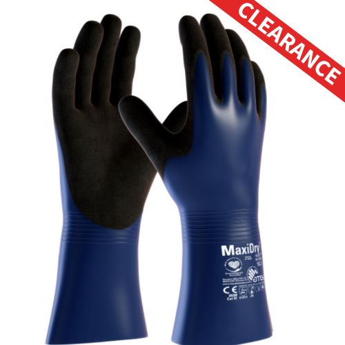 MaxiDry Plus Gauntlet Chemical Gloves