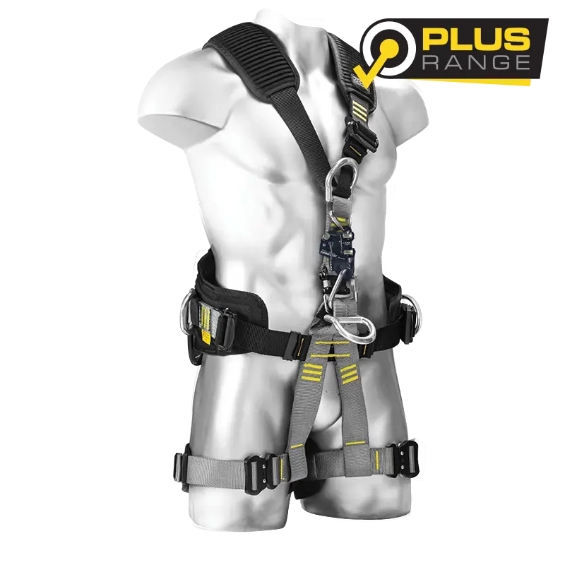 ZERO SuspendPro Abseil harness with integrated chest ascender