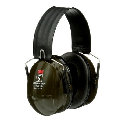 3M PELTOR Optime II Foldable Headband Earmuff H520F, Green, Class 5 SLC80 32dB