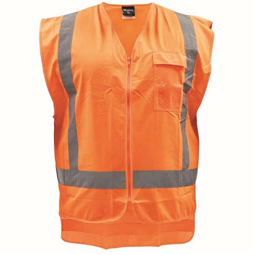 BISONVEST TTMC-W17 X-BACK POLYESTER HI-VIS ORANGE FRONT