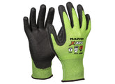 Razor X320 Hi-Vis Green UHMWPE Cut Level 3 Glove, PU Coat