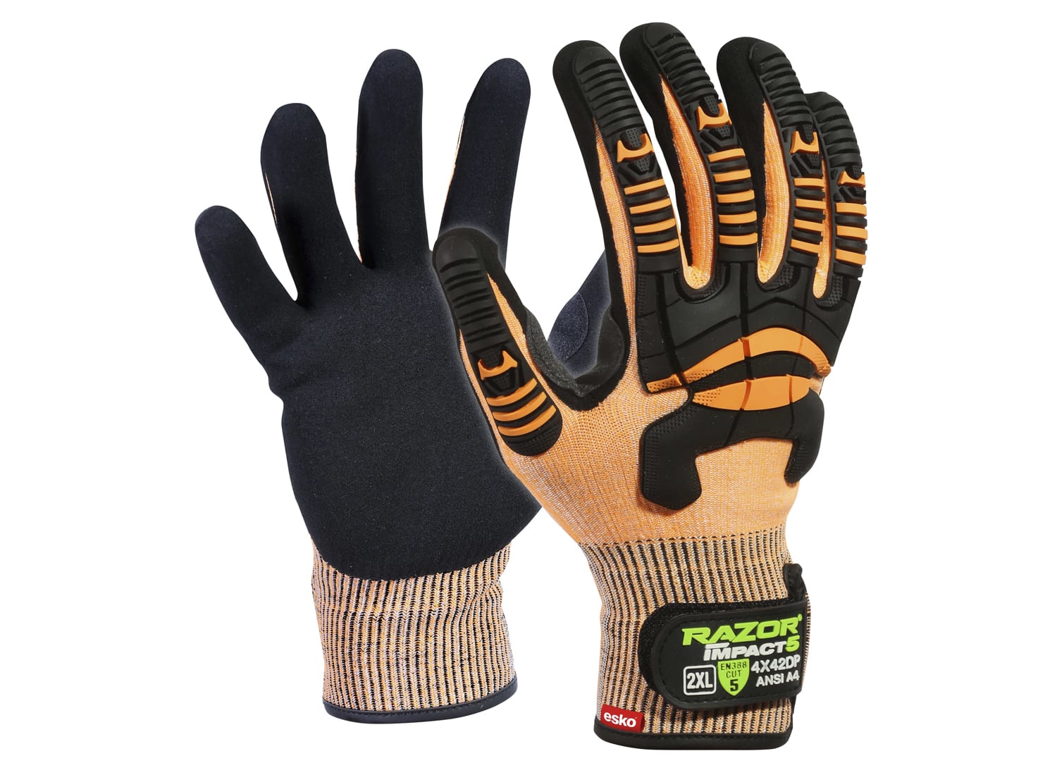 Esko Razor Impact 5 Glove - Orange