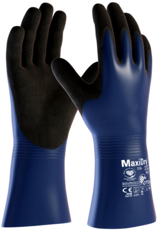 MaxiDry Plus Gauntlet Chemical Gloves